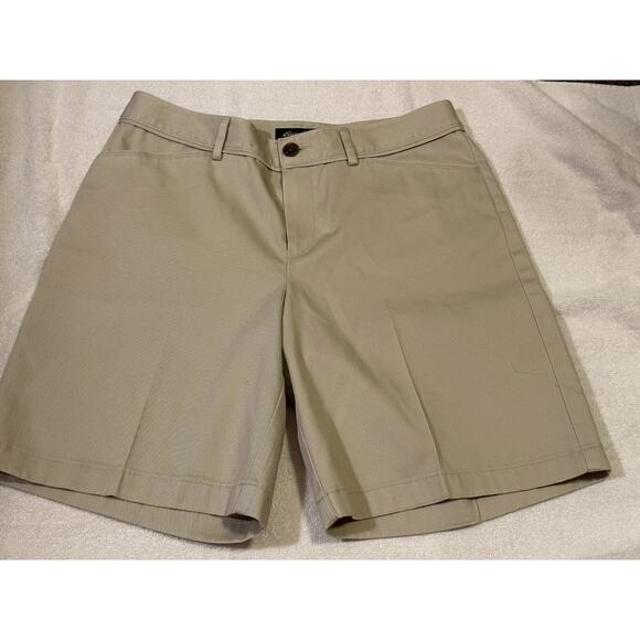 Eddie Bauer Women's Khaki Chino Shorts Size 4 - Picture 2 of 16